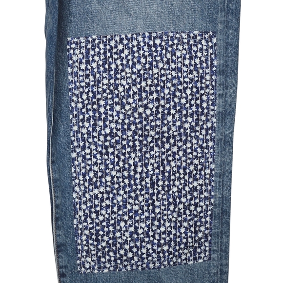 J Crew Womens Premium Edition Patchwork Slim Boyfriend Straight Denim Jeans 30 - Picture 3 of 12